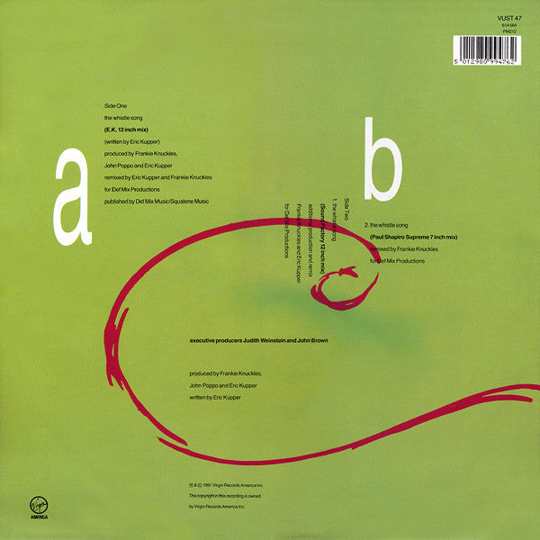 Frankie Knuckles – The Whistle Song 1991 | 12" Single | House