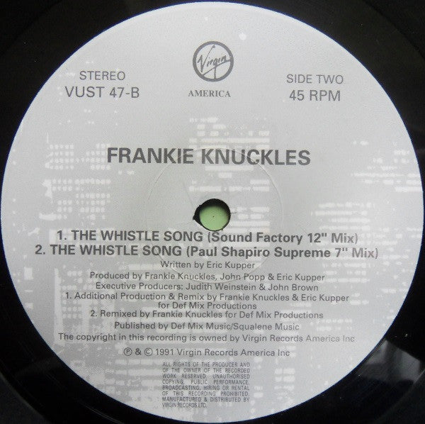 Frankie Knuckles – The Whistle Song 1991 | 12" Single | House